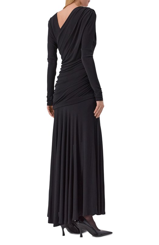 Платье из вискозы Ganni T4213 Чёрный  T4213 Фото 3