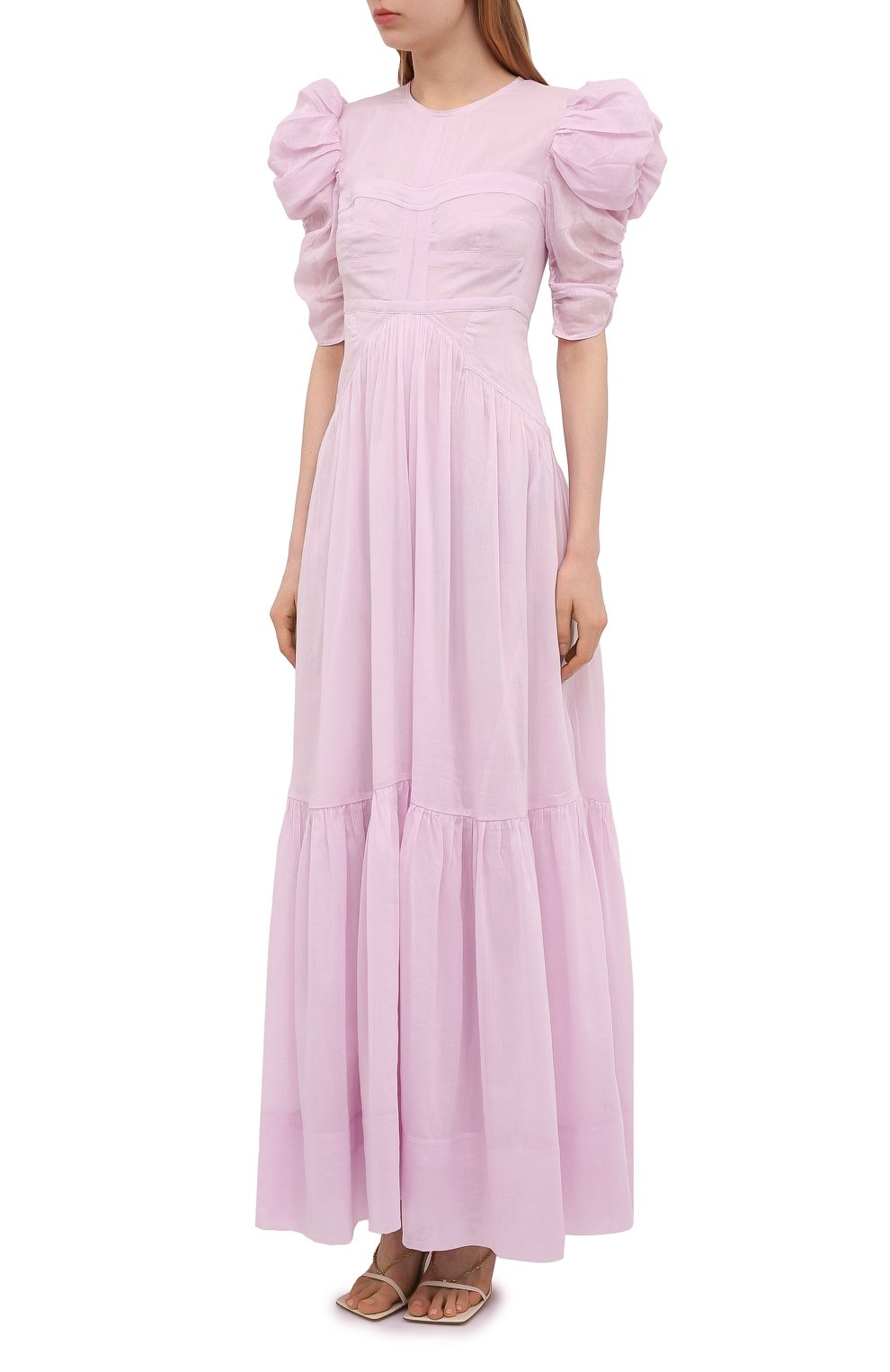 Платье из хлопка и шелка ISABEL MARANT, арт. R01999-21E025I/KATICI, фото 3