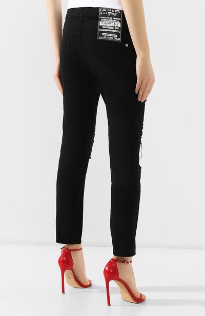 Джинсы с потертостями DSQUARED2 черного цвета по цене 54950 руб., арт. S75LB0139/STN833, фото 4 Джинсы с потертостями DSQUARED2, арт. S75LB0139/STN833, фото 4