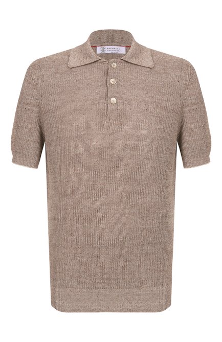 Мужская поло изо льна и хлопка BRUNELLO CUCINELLI, арт. M2L707715