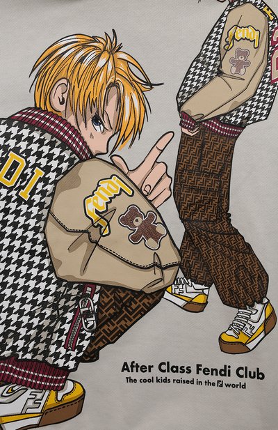 Хлопковое худи FENDI, арт. JMH178/5V0, фото 3