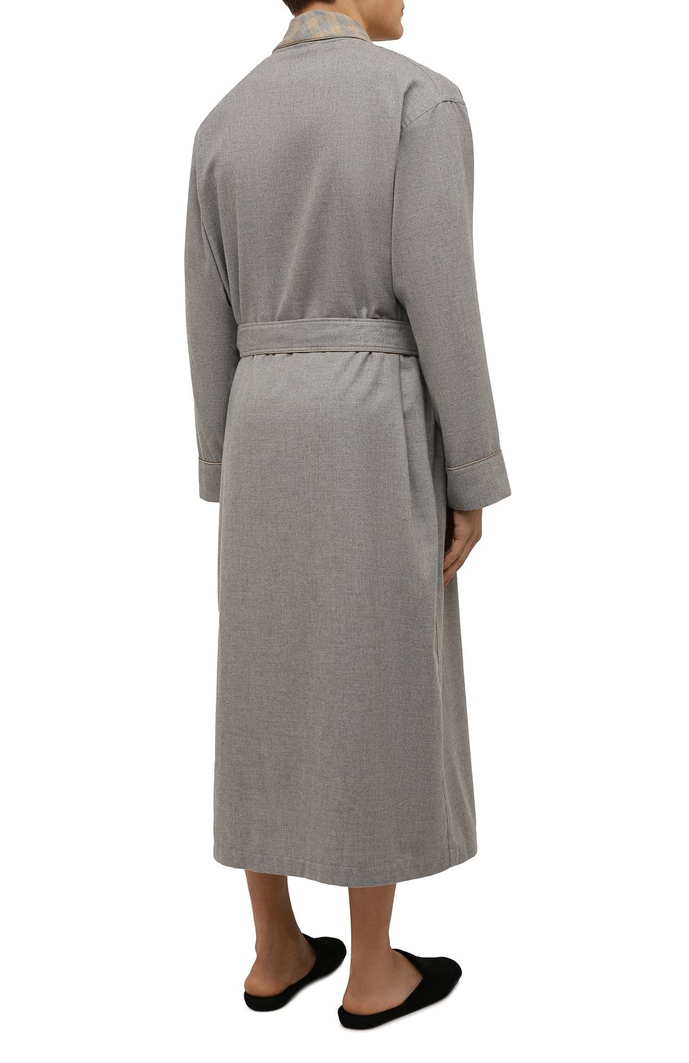 Халат из хлопка и шерсти ZIMMERLI, арт. 4600-75143, фото 4