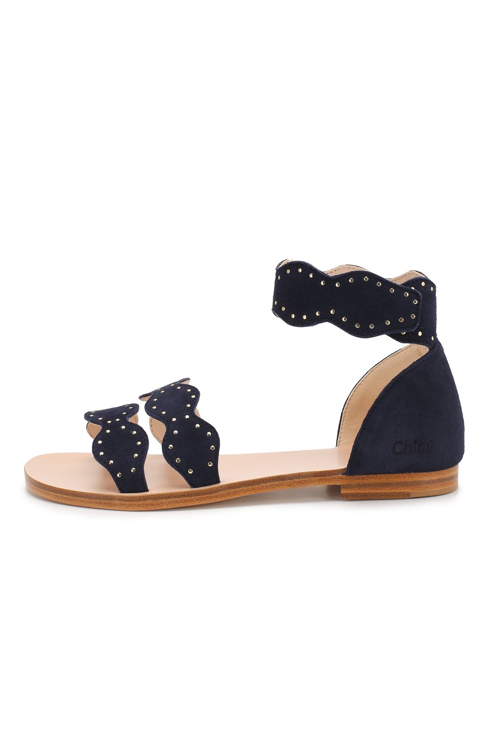 Замшевые сандалии CHLOÉ синего цвета по цене 22950 руб., арт. C19088, фото 2 Замшевые сандалии CHLOÉ, арт. C19088, фото 2