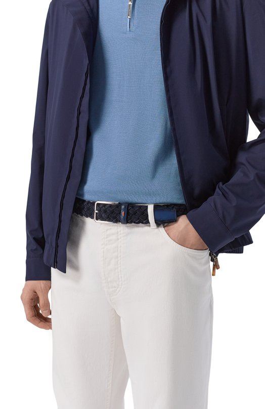 Замшевый ремень Santoni CM35VC010B91EIRV Синий  CM35VC010B91EIRV Фото 2