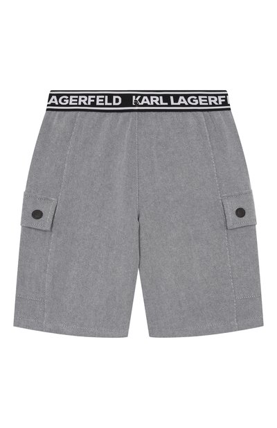 Хлопковые шорты-карго KARL LAGERFELD KIDS, арт. Z31087, фото 2