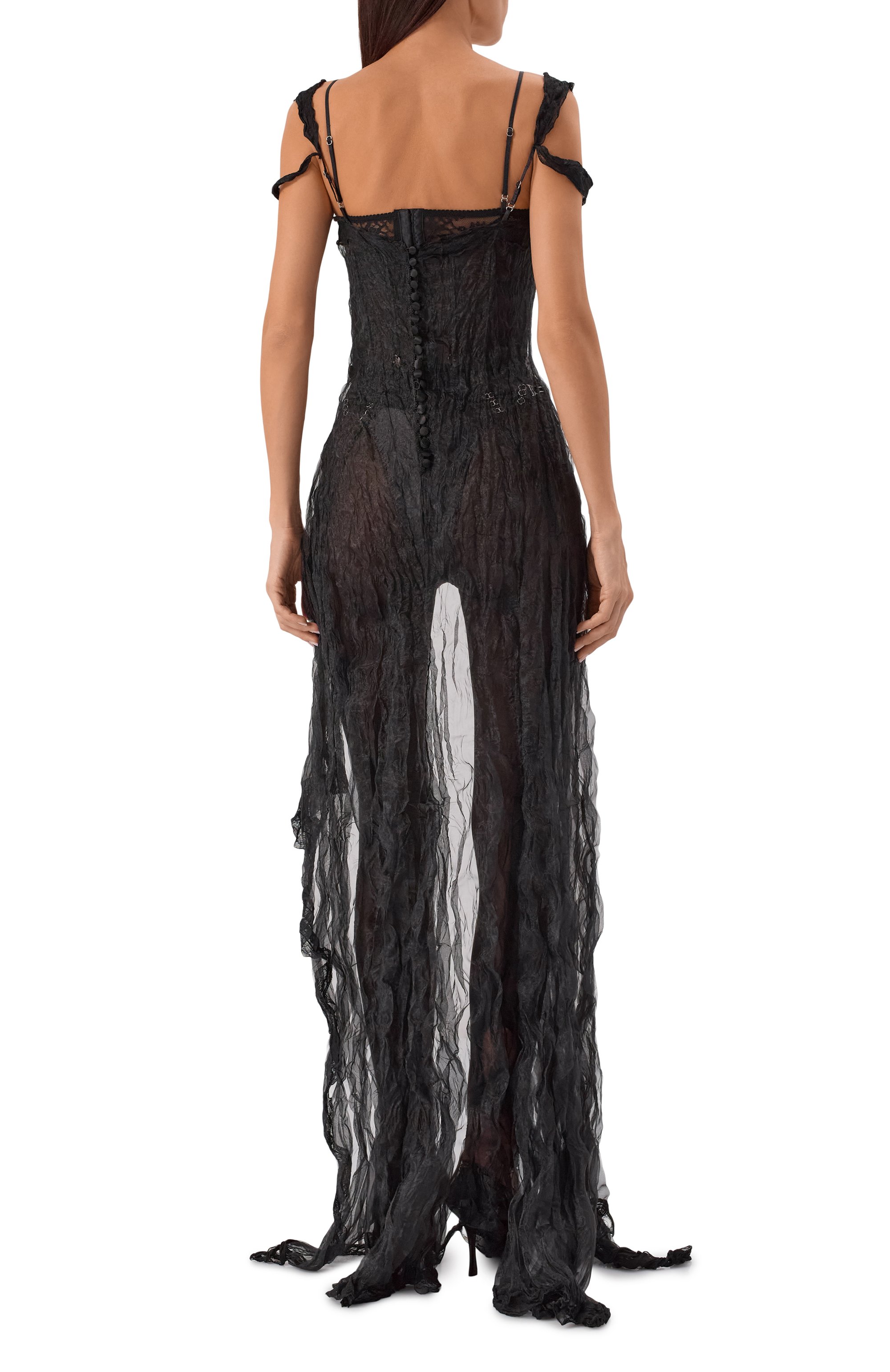 Платье DANIIL ANTSIFEROV черного цвета по цене 60000 руб., арт. DA_1440, фото 4 Платье DANIIL ANTSIFEROV, арт. DA_1440, фото 4