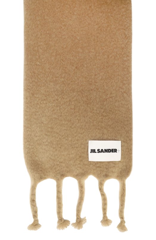 Шерстяной шарф Jil Sander J40TE0118/J40041 Бежевый  J40TE0118/J40041 Фото 4