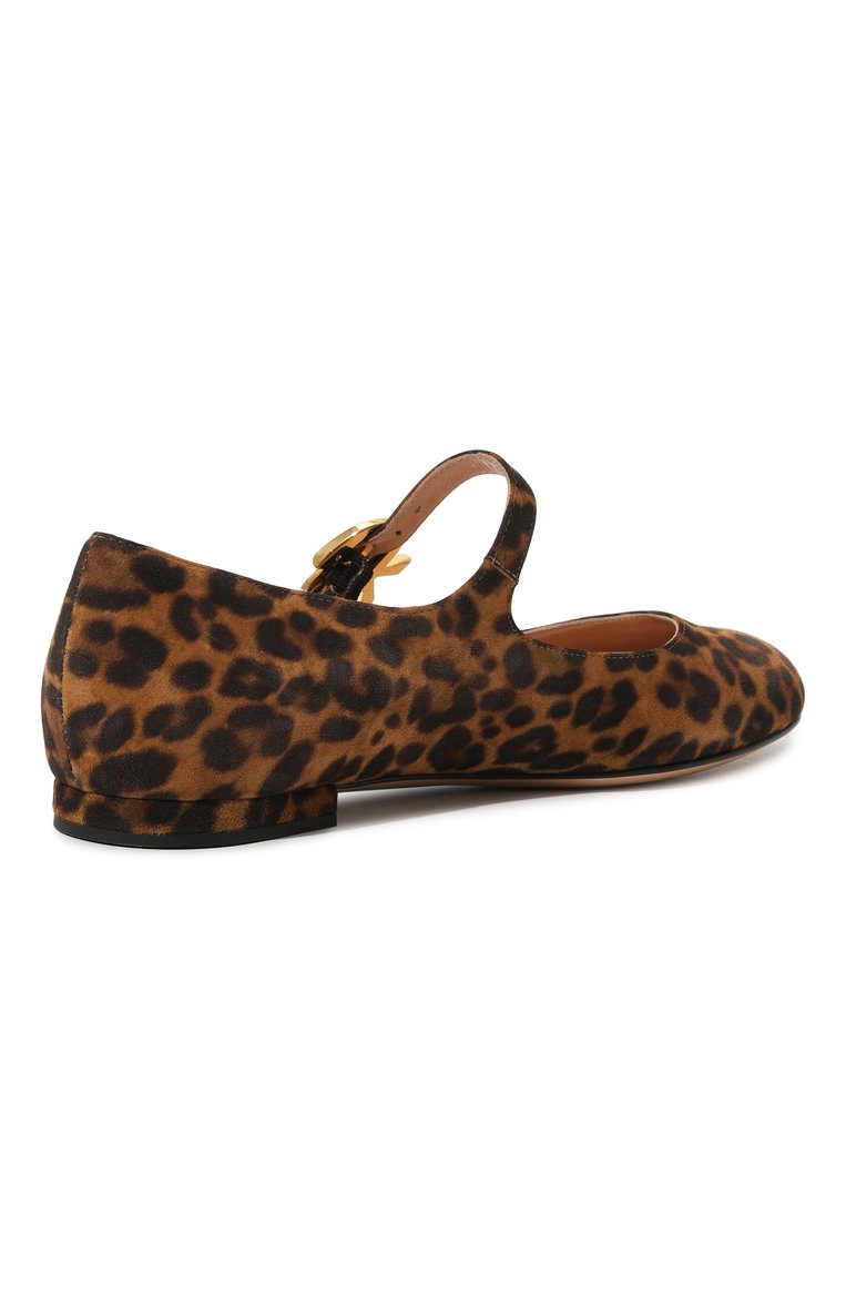 Женские балетки mary ribbon 05 GIANVITO ROSSI леопардового цвета, арт. G22164.05CU0.CMDALLP | Фото 5 (Каблук высота: Низкий; Подошва: Плоская; Материал внутренний: Натуральная кожа; Материал внешний: Натуральная кожа)