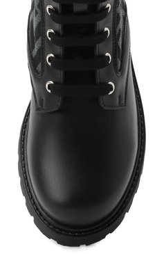 Мужского кожаные ботинки FENDI черного цвета, арт. JMR382/AEGP/32-39 | Фото 4 (Региональные ограничения белый список (Axapta Mercury): Не проставлено; Нос: Не проставлено)