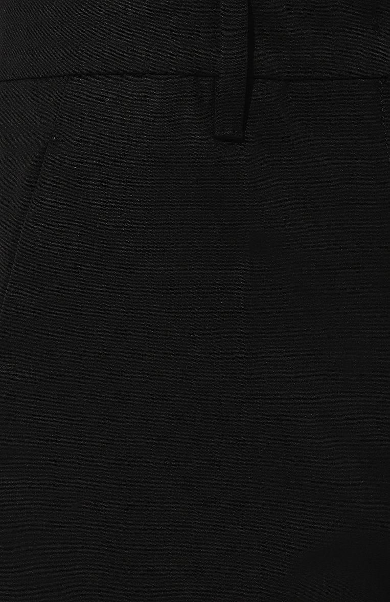 Женские хлопковые брюки PRADA черного цвета, арт. P288D-1BMS-F0002-202 | Фото 5 (Длина (брюки, джинсы): Стандартные; Материал внешний: Хлопок; Женское Кросс-КТ: Брюки-одежда; Стили: Кэжуэл; Силуэт Ж (брюки и джинсы): Прямые)