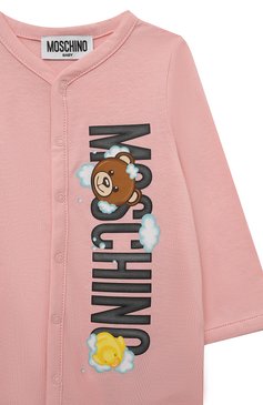 Детский комплект из двух комбинезонов MOSCHINO розового цвета, арт. MMY030/LAB46 | Фото 7 (Материал сплава: Проставлено; Нос: Не проставлено; Материал внешний: Хлопок)