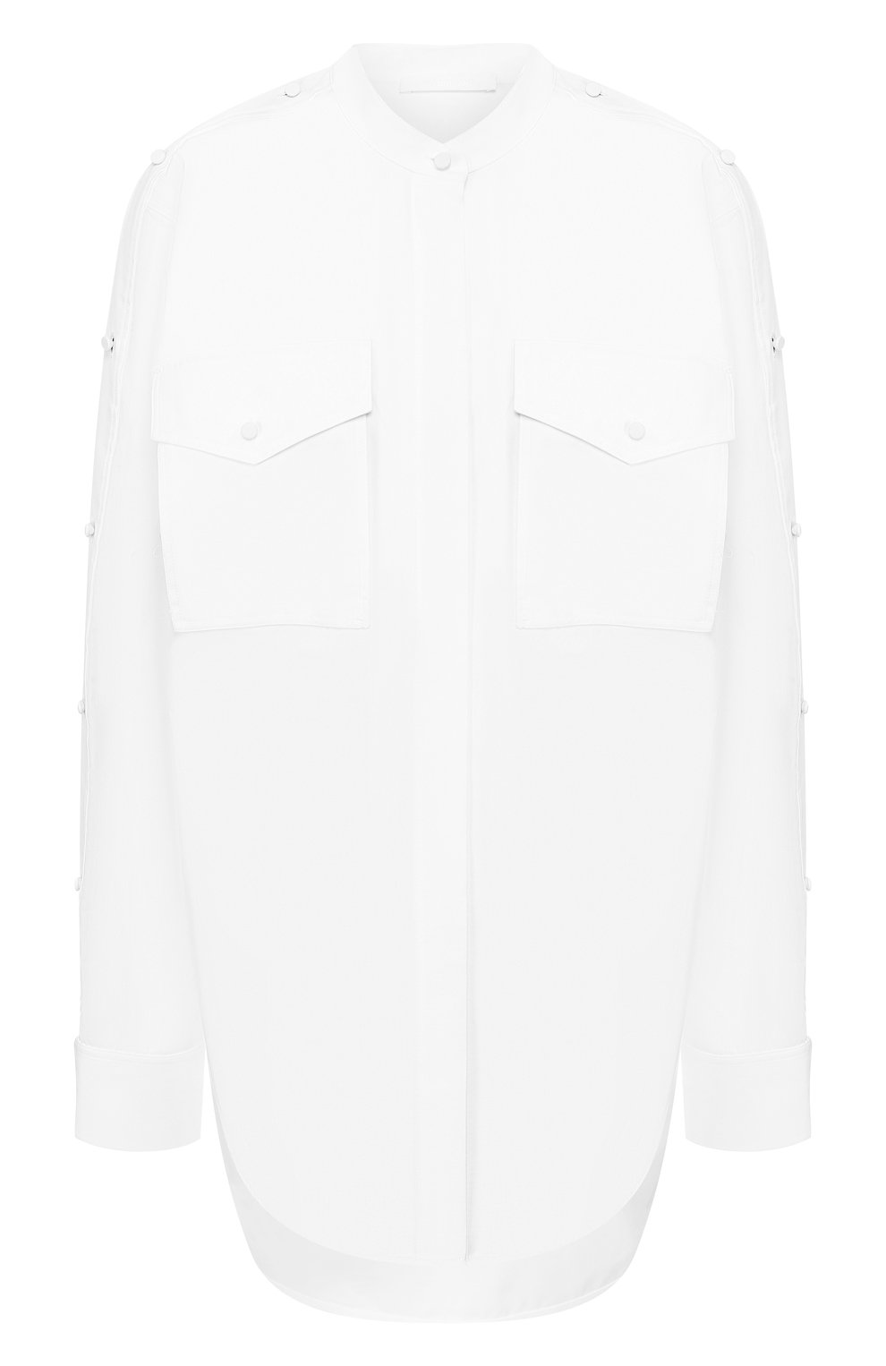 Хлопковая рубашка HELMUT LANG белого цвета по цене 58350 руб., арт. K01HW506, фото 1 Хлопковая рубашка HELMUT LANG, арт. K01HW506, фото 1