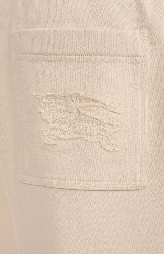 Хлопковые брюки Burberry 8105336 Кремовый  8105336 Фото 6