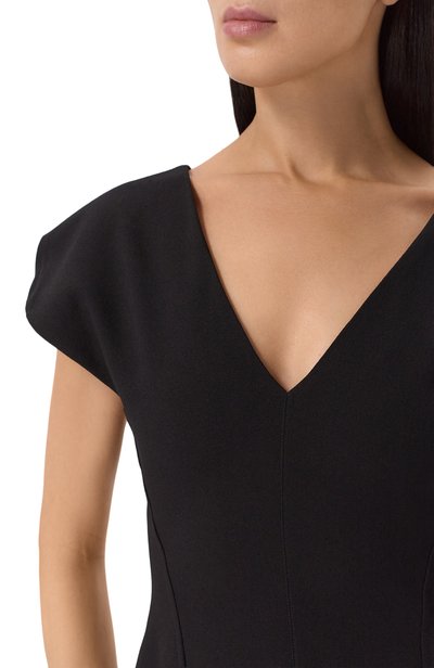 Шерстяное платье JIL SANDER черного цвета по цене 299000 руб., арт. J02CT0707/J40379, фото 4 Шерстяное платье JIL SANDER, арт. J02CT0707/J40379, фото 4