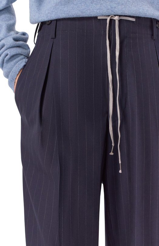 Шерстяные брюки Maison Margiela S29KA0395/M35581 Синий  S29KA0395/M35581 Фото 5