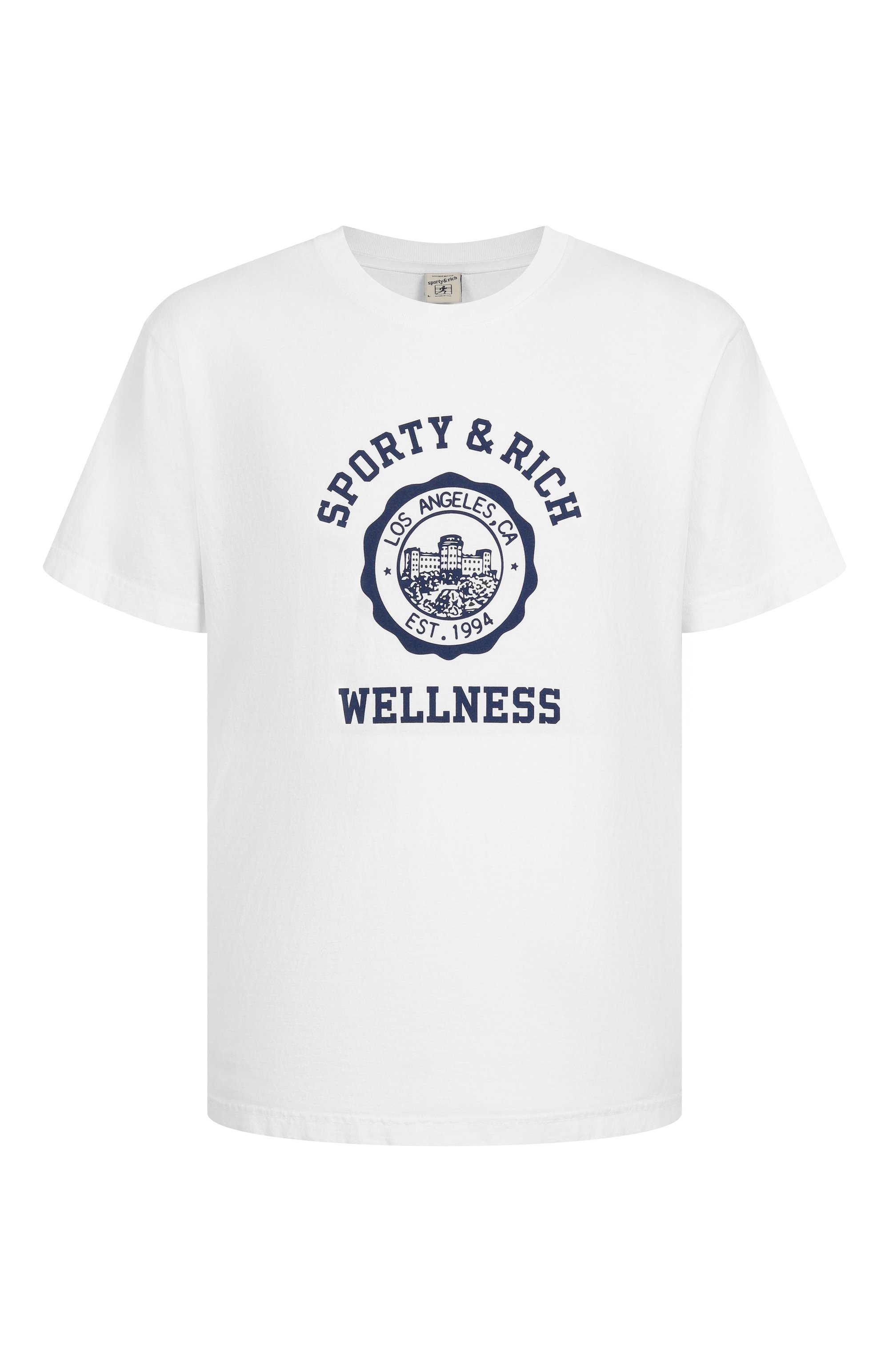 Хлопковая футболка SPORTY AND RICH, арт. T0043508033WH01, фото 1