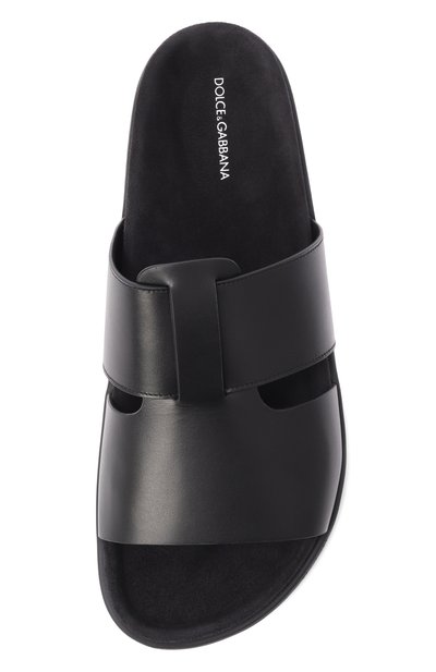 Кожаные шлепанцы DOLCE & GABBANA, арт. A80570/A0118, фото 5