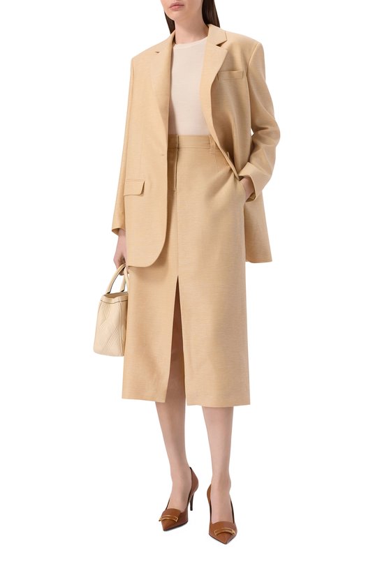 Юбка из кашемира и льна Colombo GN00161/77528-U Бежевый  GN00161/77528-U Фото 2