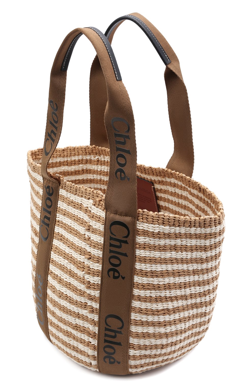 Сумка-шопер woody CHLOÉ коричневого цвета по цене 74450 руб., арт. CHC21US380E65, фото 4 Сумка-шопер woody CHLOÉ, арт. CHC21US380E65, фото 4