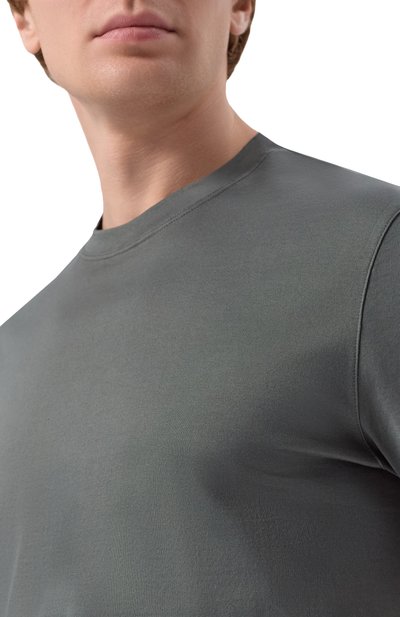 Хлопковая футболка ANDREA CAMPAGNA хаки цвета по цене 21500 руб., арт. TSMC/JERLUX, фото 5 Хлопковая футболка ANDREA CAMPAGNA, арт. TSMC/JERLUX, фото 5