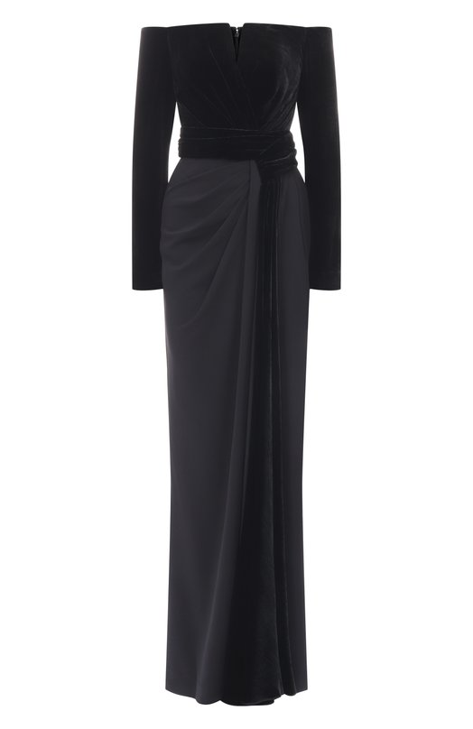 Комбинированное платье Zuhair Murad FDR25034/CRCA018 Чёрный FDR25034/CRCA018