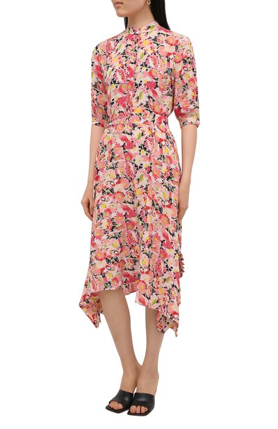 Шелковое платье STELLA MCCARTNEY розового цвета по цене 170500 руб., арт. 602910/SRA27, фото 3 Шелковое платье STELLA MCCARTNEY, арт. 602910/SRA27, фото 3