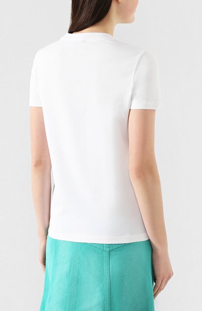 Хлопковая футболка KENZO белого цвета по цене 21150 руб., арт. FA52TS821936, фото 4 Хлопковая футболка KENZO, арт. FA52TS821936, фото 4