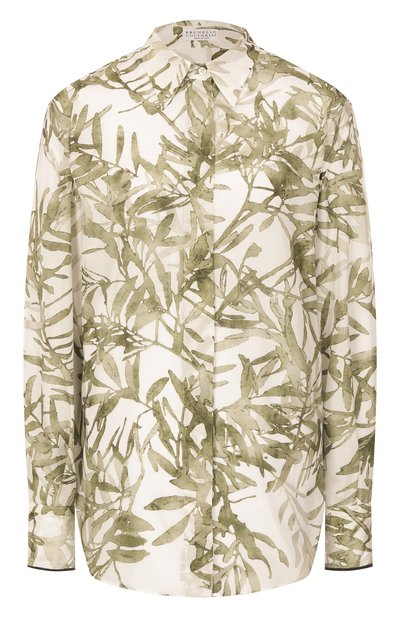 Женская шелковая рубашка BRUNELLO CUCINELLI, арт. MQ999NL486