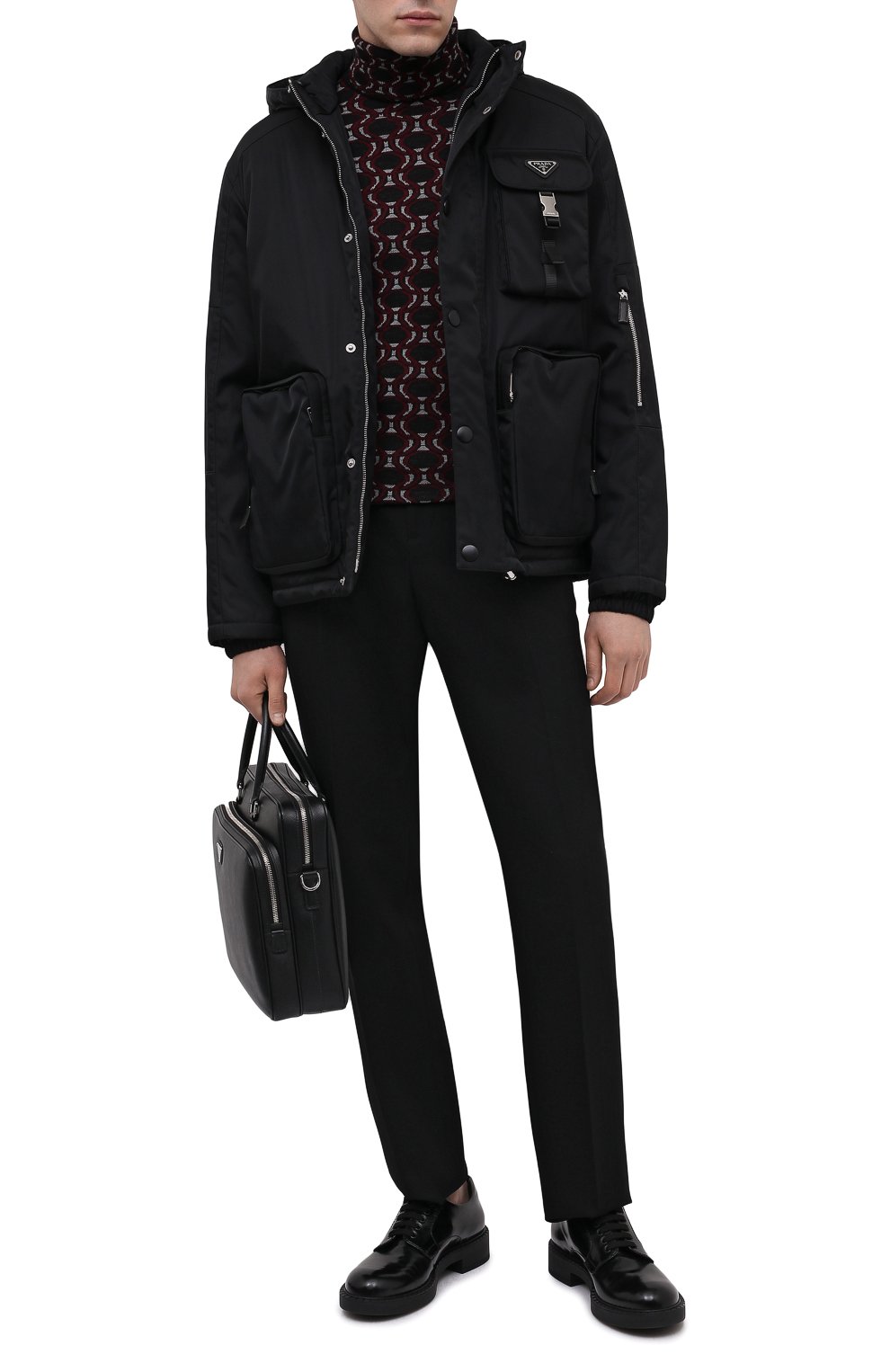 Кожаные дерби PRADA, арт. 2EE345-P39-F0002, фото 2