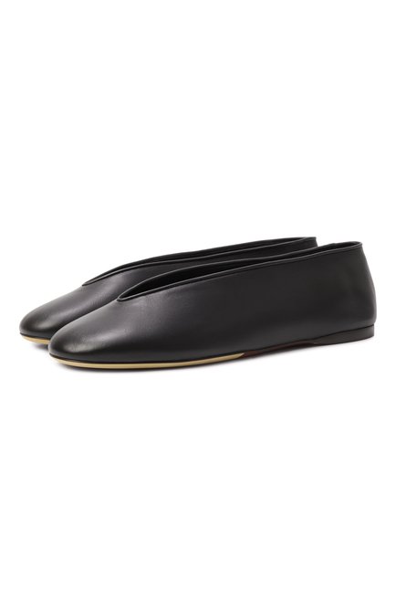 Женские кожаные балетки duck MOSCHINO, арт. MA11010C1N/MA0