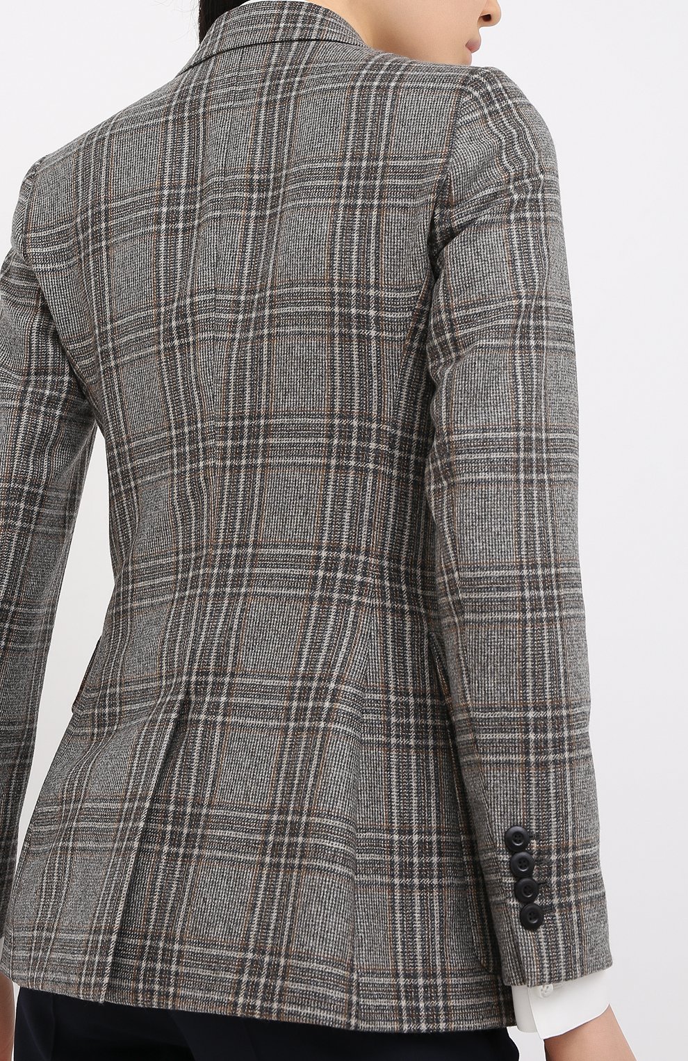 Жакет из кашемира и шелка LORO PIANA серого цвета по цене 499500 руб., арт. FAL2434, фото 4 Жакет из кашемира и шелка LORO PIANA, арт. FAL2434, фото 4