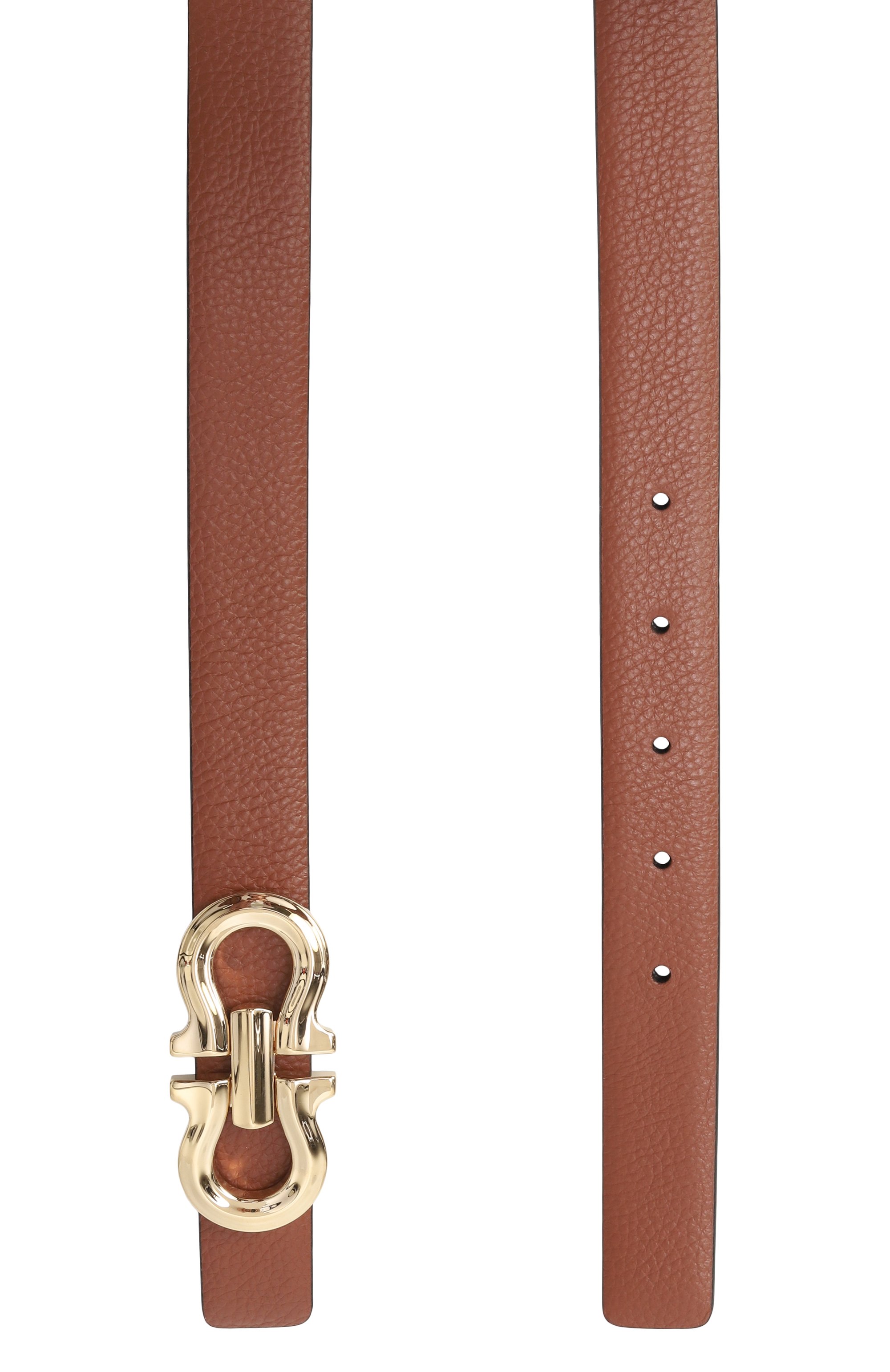 Двусторонний ремень FERRAGAMO коричневого цвета по цене 51900 руб., арт. 230329/775597, фото 4 Двусторонний ремень FERRAGAMO, арт. 230329/775597, фото 4