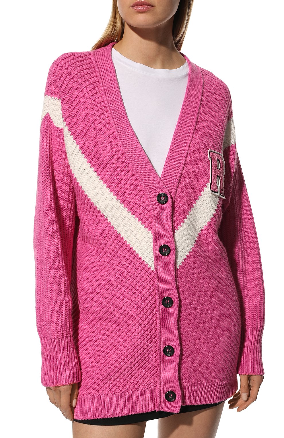 Кардиган REDVALENTINO розового цвета по цене 62650 руб., арт. XR3KA03H/6BV, фото 3 Кардиган REDVALENTINO, арт. XR3KA03H/6BV, фото 3