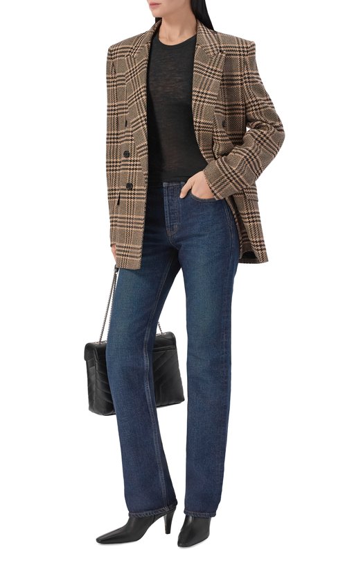 Майка из кашемира и шелка Saint Laurent 849920/Y38BL Чёрный  849920/Y38BL Фото 2