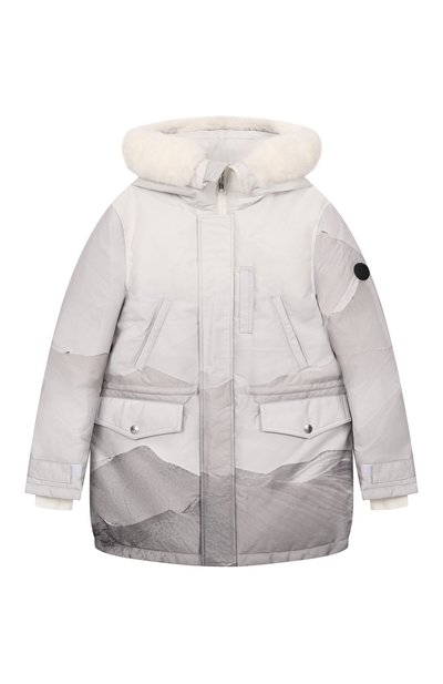 Пуховик с отделкой из кролика YVES SALOMON ENFANT, арт. 26WEM900XXT20G/12-14