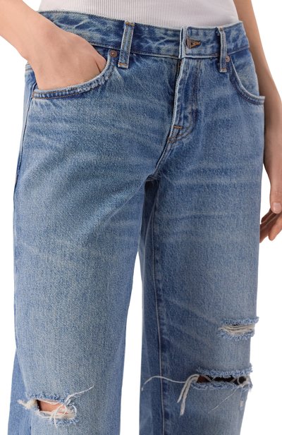 Джинсы low straight 7 FOR ALL MANKIND синего цвета по цене 31550 руб., арт. 7UD7CE35-STW, фото 5 Джинсы low straight 7 FOR ALL MANKIND, арт. 7UD7CE35-STW, фото 5