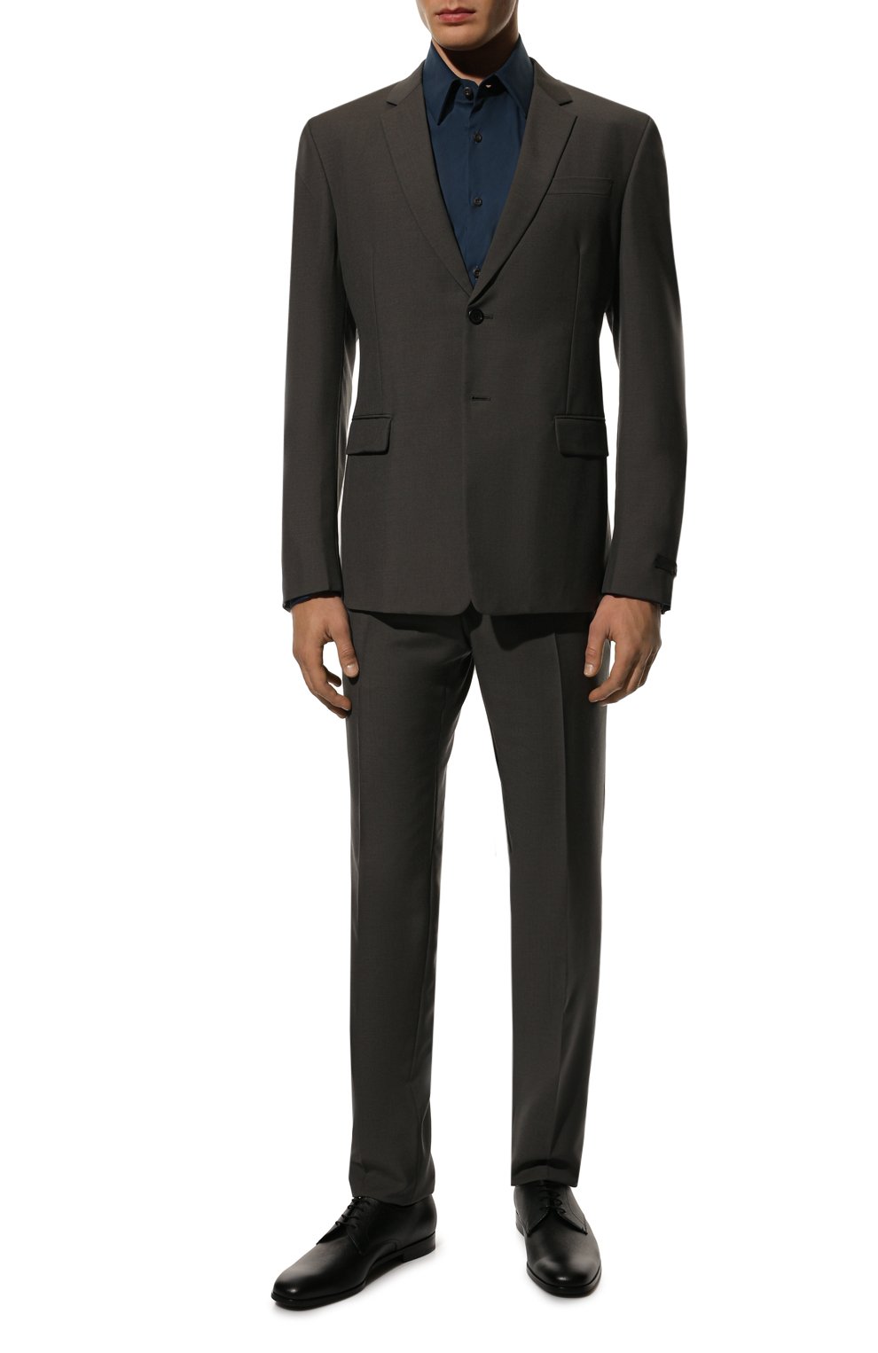 Хлопковая рубашка PRADA темно-синего цвета по цене 65000 руб., арт. UCM608-F62-F0RU7, фото 2 Хлопковая рубашка PRADA, арт. UCM608-F62-F0RU7, фото 2