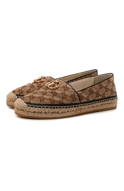 Текстильные эспадрильи GUCCI бежевого цвета по цене 74880 руб., арт. 621239/KQWM0, фото 1 Текстильные эспадрильи GUCCI, арт. 621239/KQWM0, фото 1