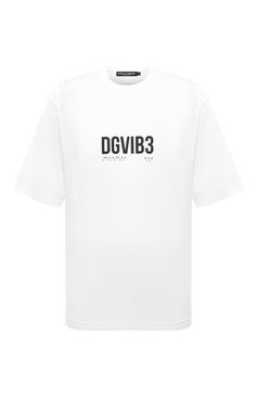 Мужская хлопковая футболка dgvib3 DOLCE & GABBANA белого цвета, арт. G8PB8T/G7K3F | Фото 1 (Рукава: Короткие; Длина (для топов): Стандартные; Принт: С принтом; Материал сплава: Проставлено; Материал внешний: Хлопок; Стили: Спорт-шик; Драгоценные камни: Проставлено)