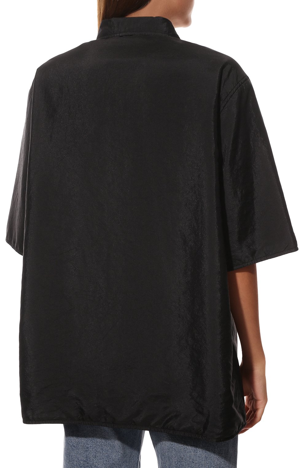 Рубашка JIL SANDER черного цвета по цене 84050 руб., арт. JPPU600577-WU470900A, фото 4 Рубашка JIL SANDER, арт. JPPU600577-WU470900A, фото 4