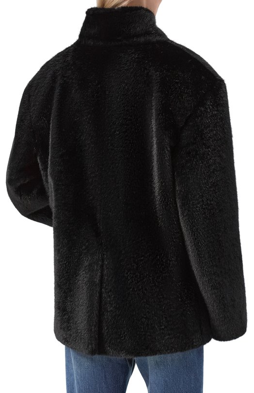 Шуба из экомеха Flashin FF25CCOU Чёрный  FF25CCOU Фото 4