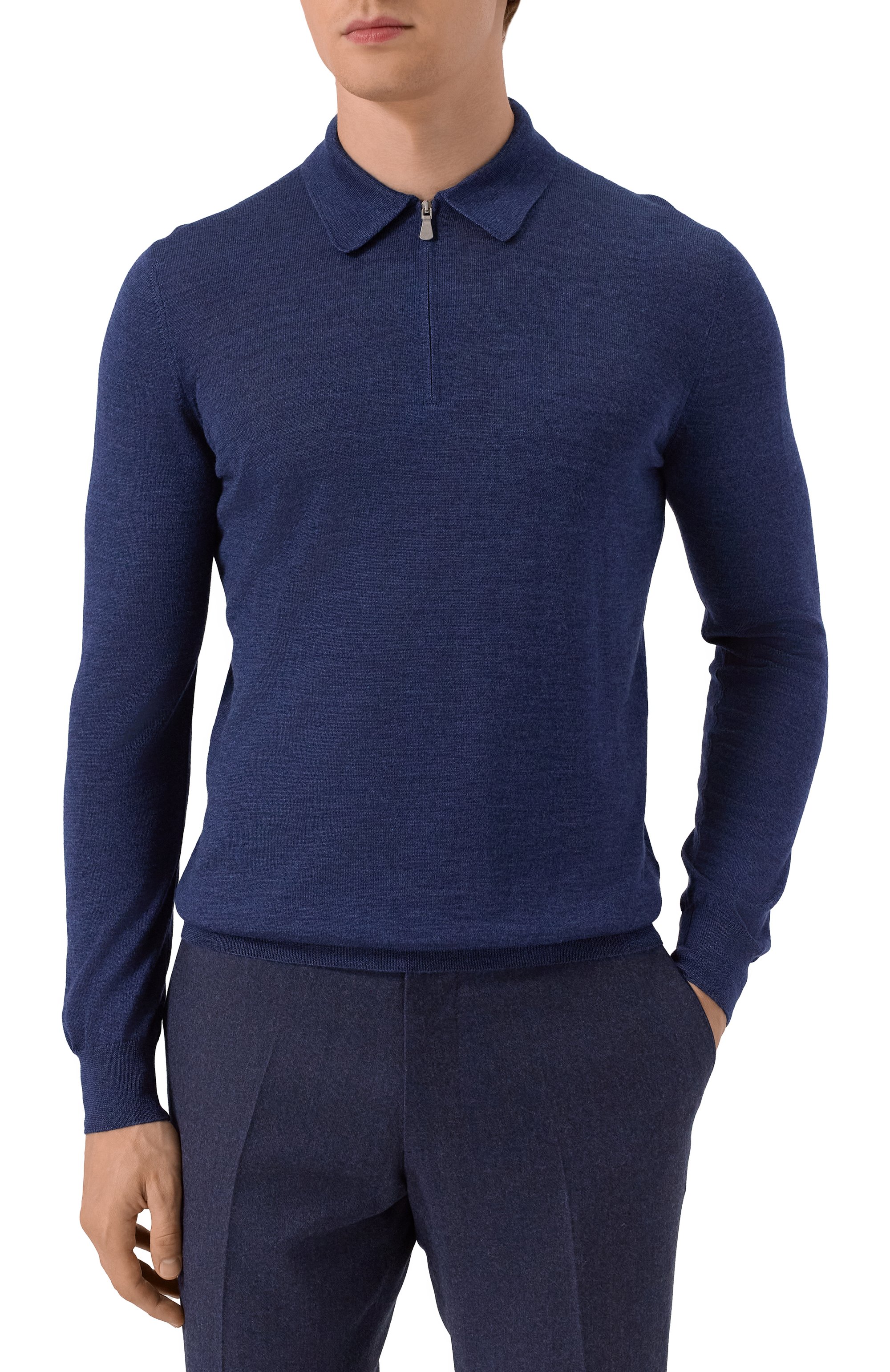 Поло из шерсти и шелка GRAN SASSO, арт. 57137/13190, фото 3