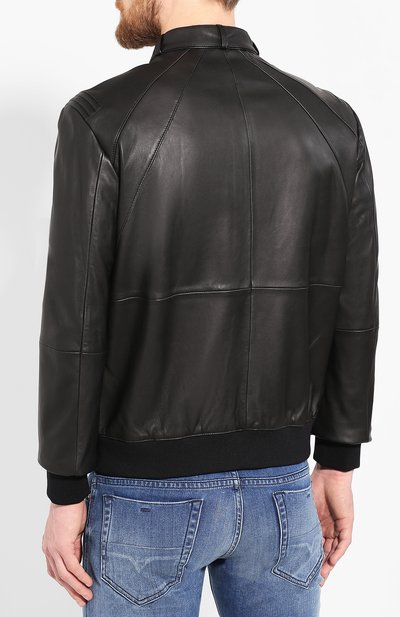 Кожаный бомбер HUGO, арт. 50420510, фото 4