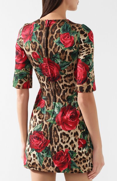 Хлопковое платье с принтом DOLCE & GABBANA, арт. F6UI8Z/HSMV6, фото 4