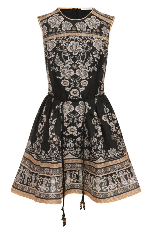 Платье изо льна и шелка Zimmermann 3475DS253 Чёрный 3475DS253