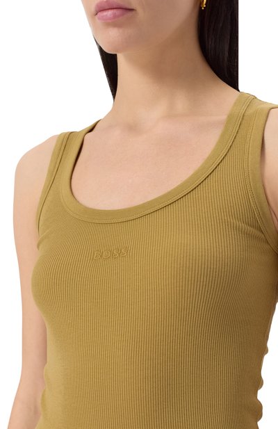 Хлопковая майка BOSS ORANGE, арт. 50504245, фото 5