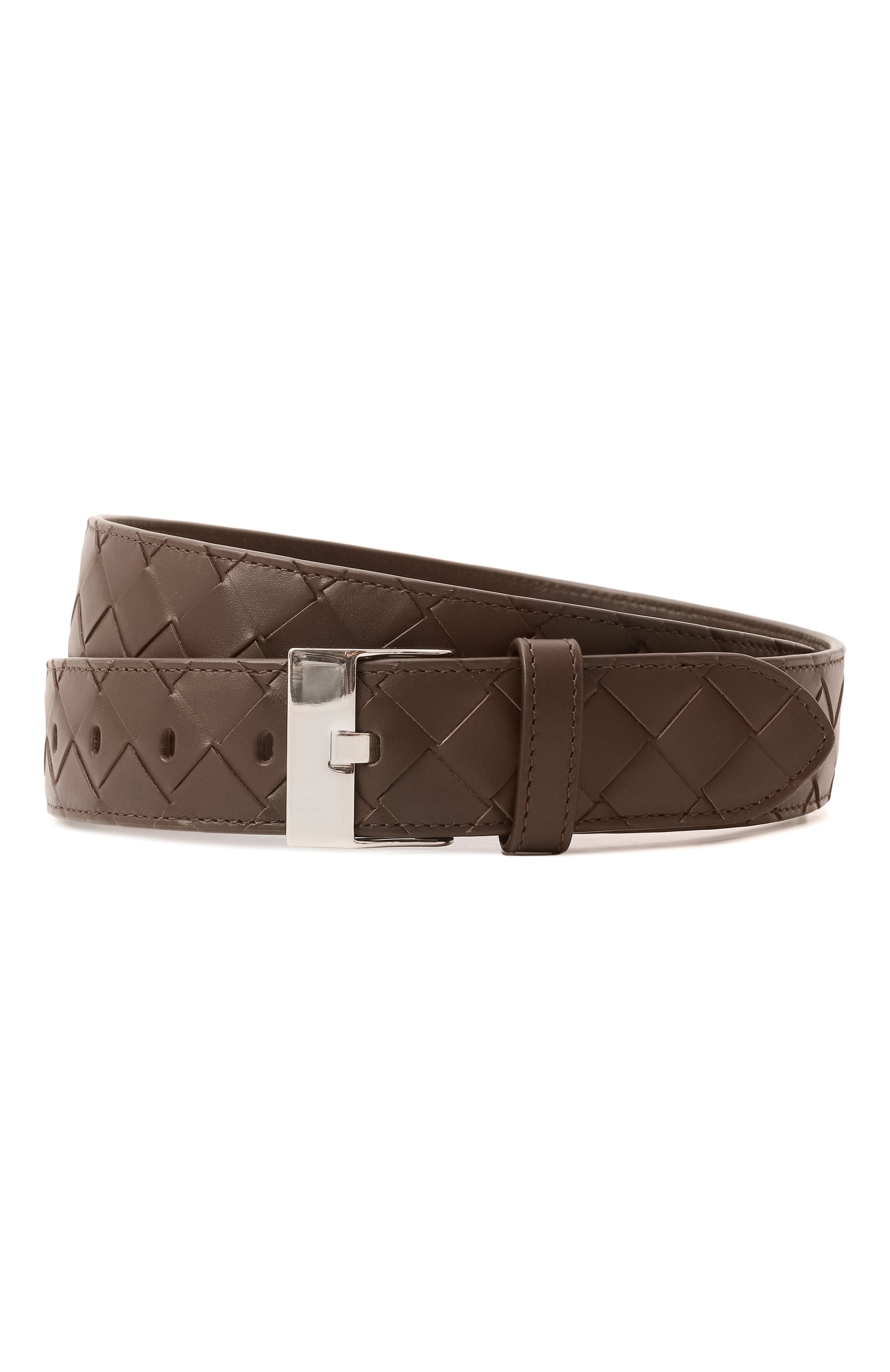 Кожаный ремень BOTTEGA VENETA темно-коричневого цвета по цене 69200 руб., арт. 799046/V4KF1, фото 1 Кожаный ремень BOTTEGA VENETA, арт. 799046/V4KF1, фото 1