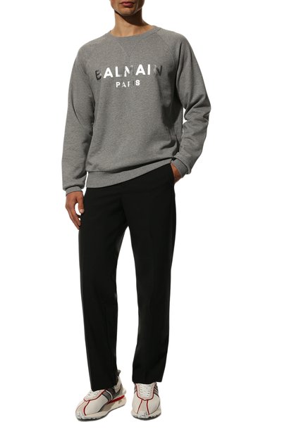 Хлопковый свитшот BALMAIN, арт. WH1JQ005/B122, фото 2