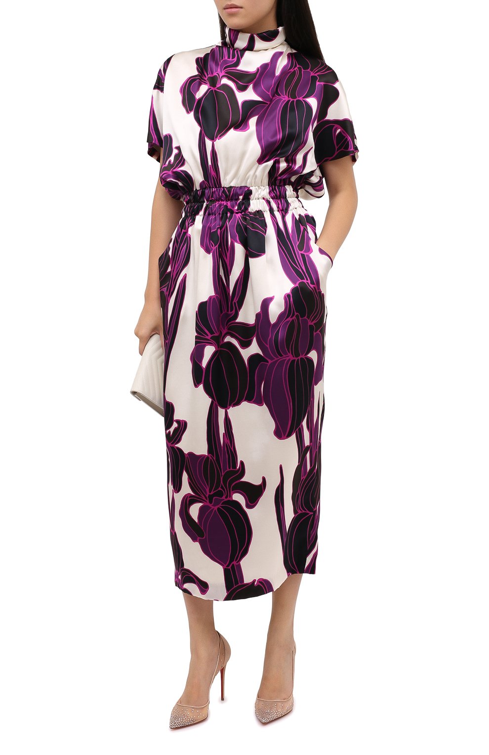 Туфли follies strass 100 CHRISTIAN LOUBOUTIN бежевого цвета по цене 79950 руб., арт. follies strass 100 rete/suede lame, фото 2 Туфли follies strass 100 CHRISTIAN LOUBOUTIN, арт. follies strass 100 rete/suede lame, фото 2