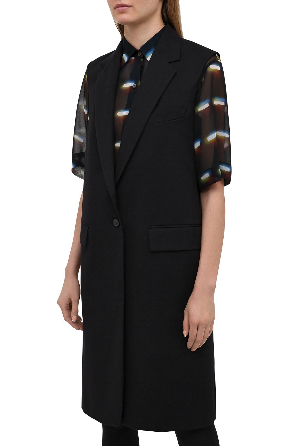 Жилет из смеси хлопка и шерсти DRIES VAN NOTEN черного цвета по цене 88700 руб., арт. 211-30210-2277, фото 3 Жилет из смеси хлопка и шерсти DRIES VAN NOTEN, арт. 211-30210-2277, фото 3